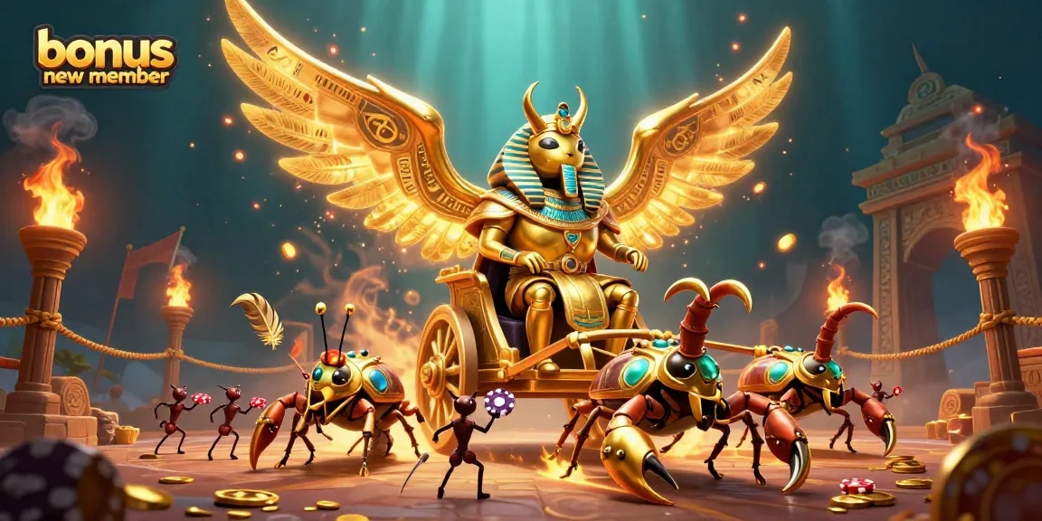 Meriahkan permainan dengan bonus anggota baru yang menguntungkan dalam ilustrasi kasino 3D.