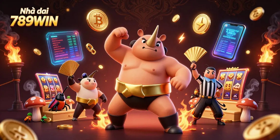Experience thrilling gameplay at Nhà cái 789WIN with our dynamic gaming environment featuring golden coins and popular cryptocurrencies.
