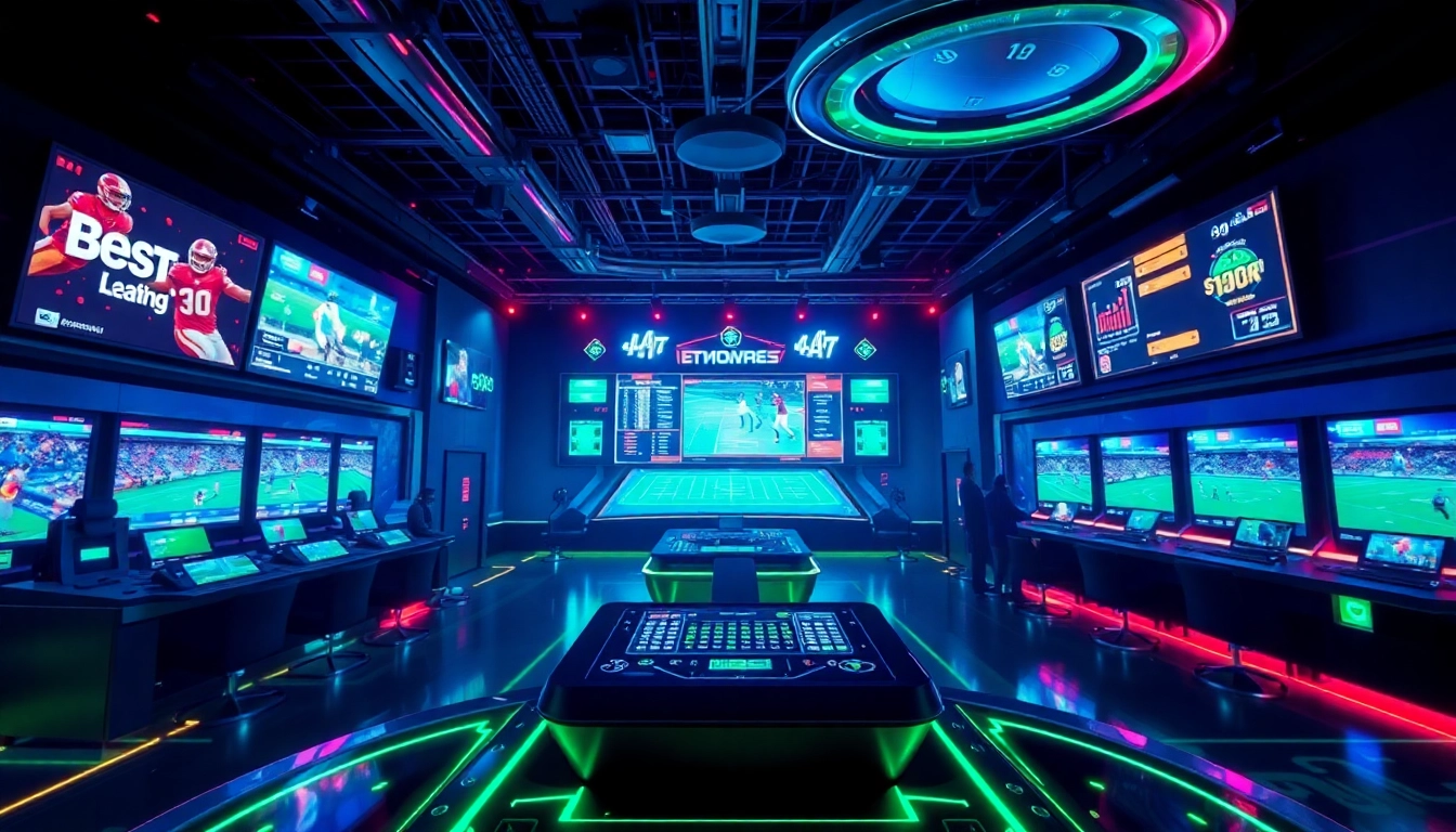 Experience sports betting with new technology innovations in a lively gaming lounge.