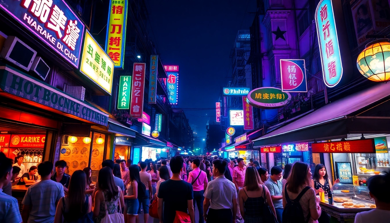 Experience Ho Chi Minh City's vibrant nightlife (호치민밤문화) with bustling streets and colorful bars.