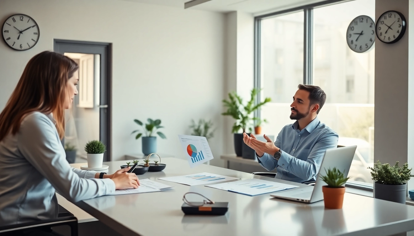 Consulenza professionale sulla Legge 3 Debiti in un moderno ambiente d'ufficio finanziario.