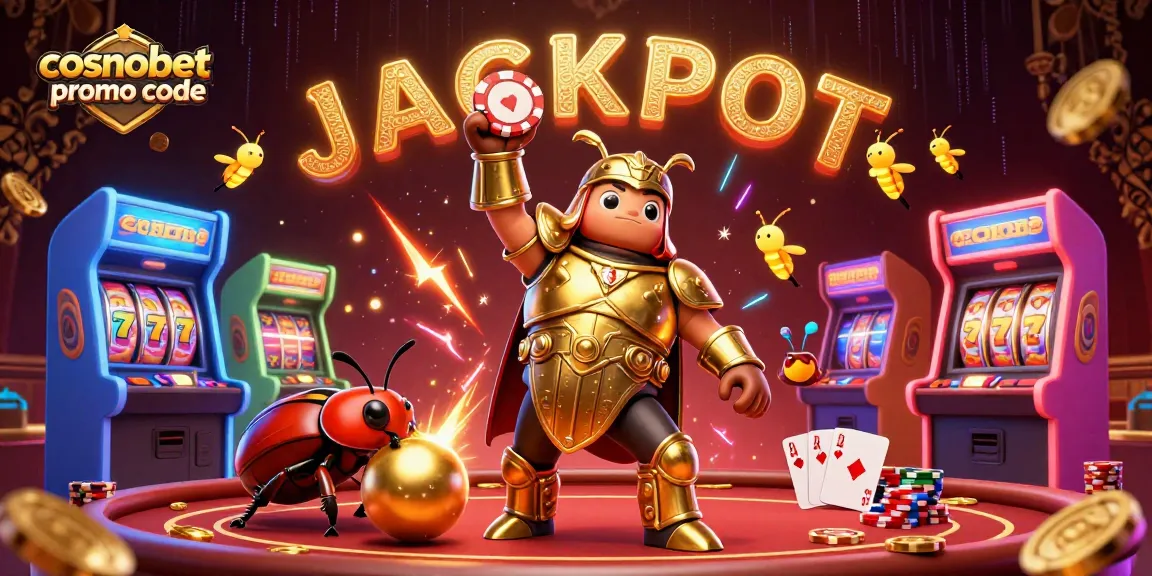 Engage with the cosmobet promo code for great casino rewards in this vibrant 3D illustration.
