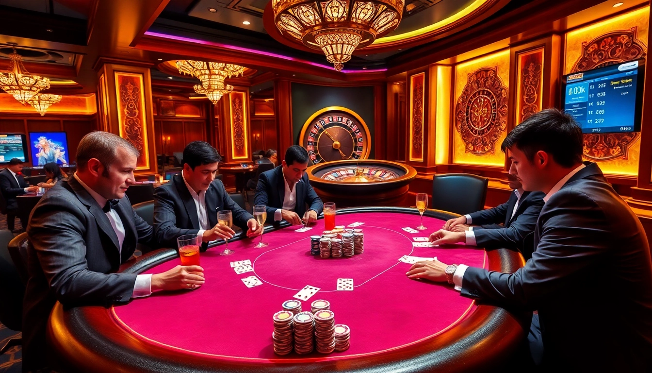 Experience thrilling poker action at Mount Gold casino with intense gameplay and colorful chips.