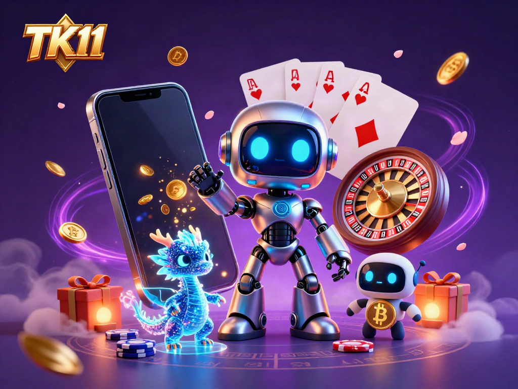 Experience thrilling gameplay with TK11, featuring vibrant characters and dynamic casino elements.