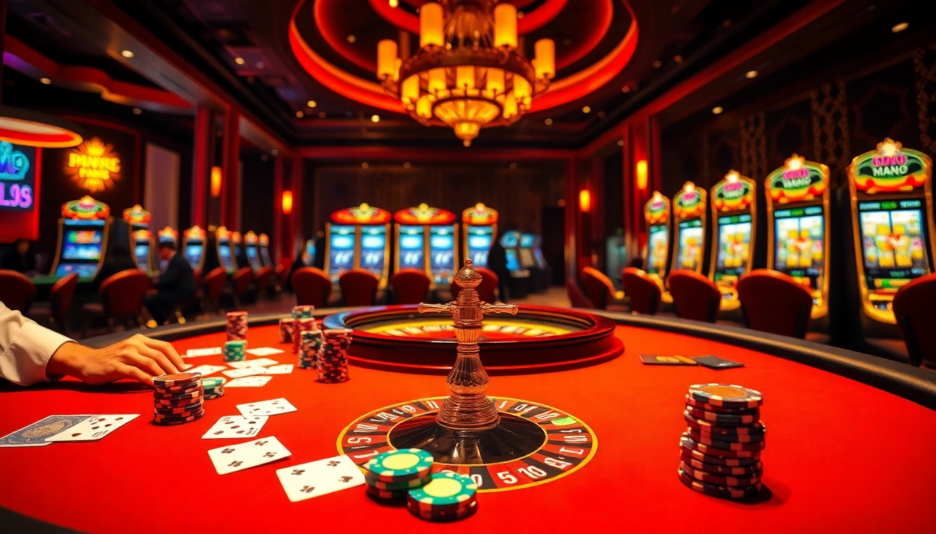 MM99 players enjoying a thrilling casino experience at an elegant gambling table.