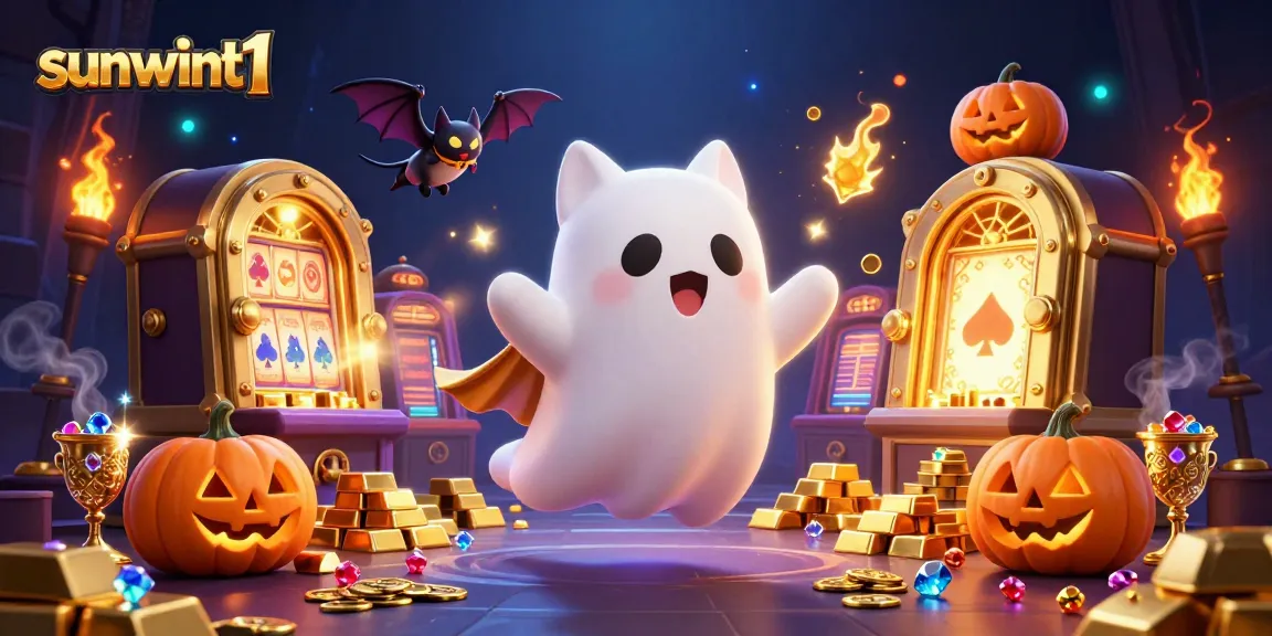Experience thrilling ghostly adventures at sunwint1 in this vibrant casino scene.