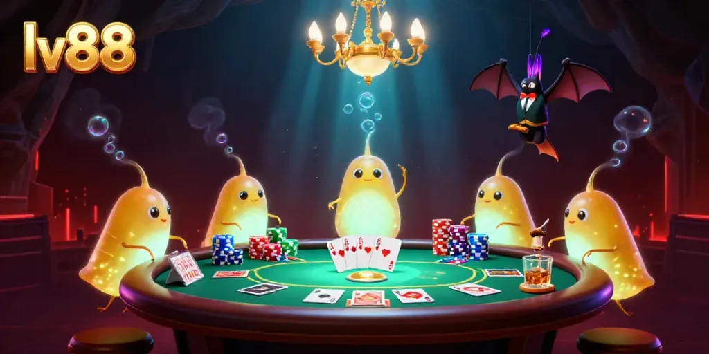 Play and win at lv88 with glowworms lighting up a vibrant cave casino scene.