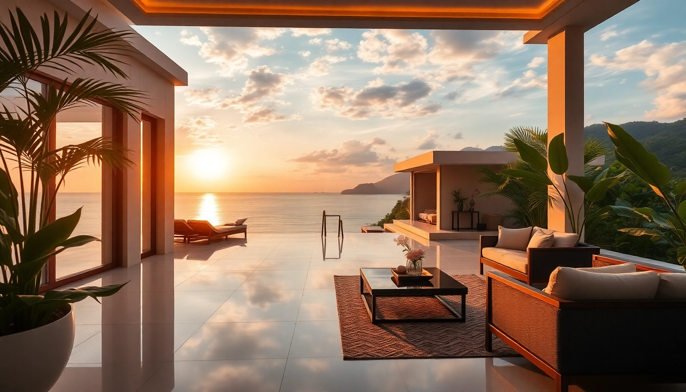 Showcase of Phuket property management services with exquisite villa overlooking the sea.