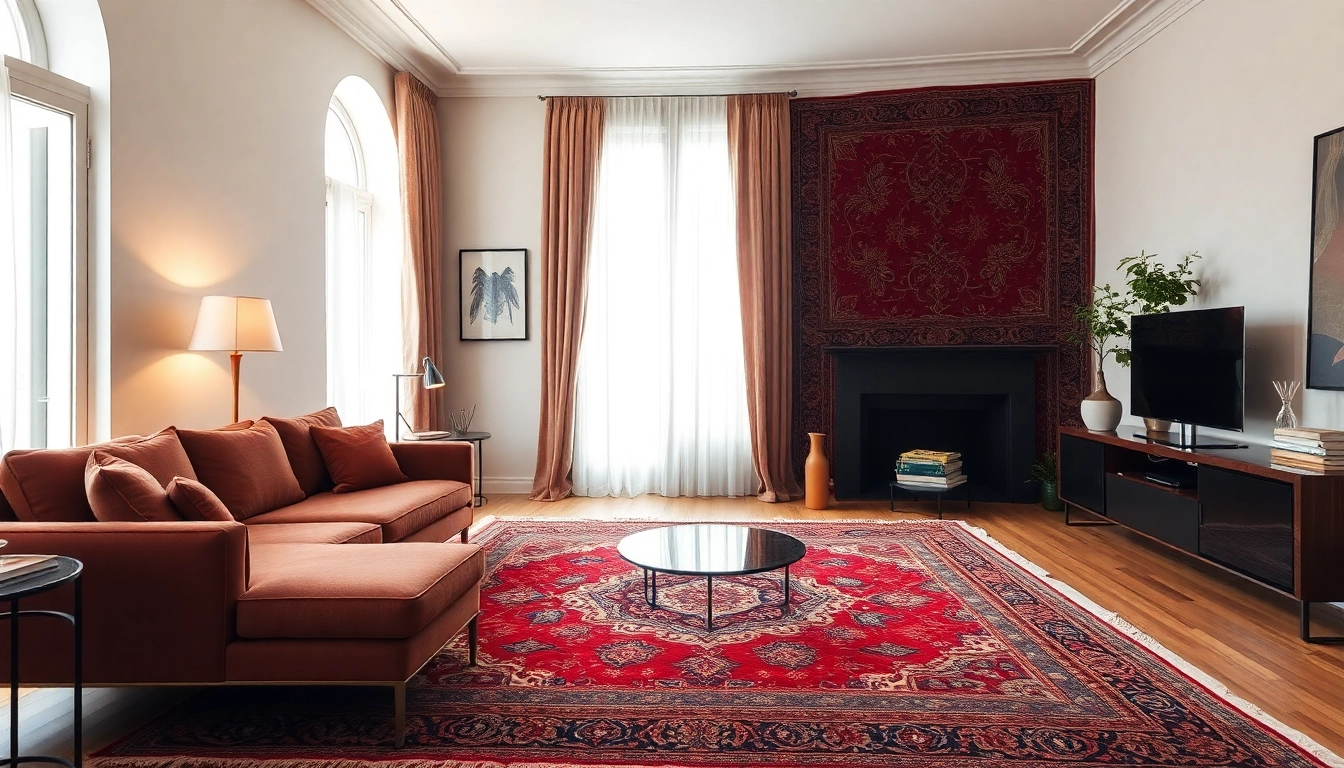 Admire the Tappeto persiano Milano with intricate patterns in a beautifully styled living space.