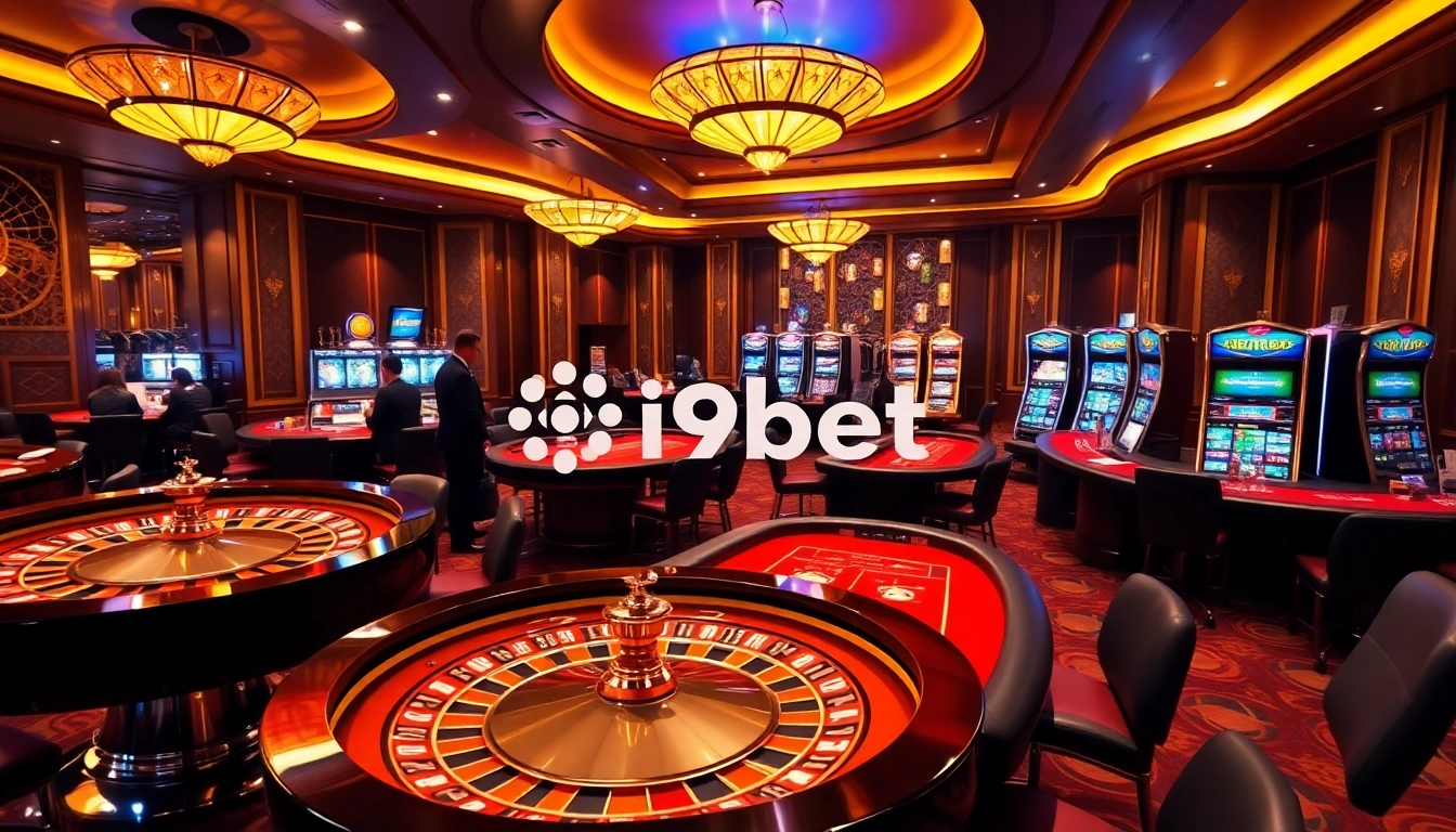 Experience the thrill of i9bet with dynamic casino gaming scenes and professional ambiance.
