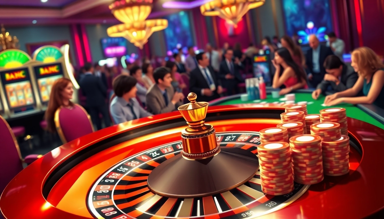 Experience the thrill of winning at MM88 with vibrant casino tables and colorful chips.