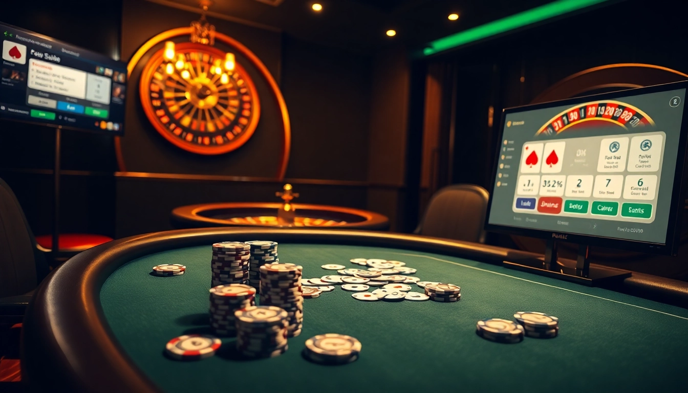 Engaging gamblers with 商品券소액결제 options at a luxurious casino poker table.