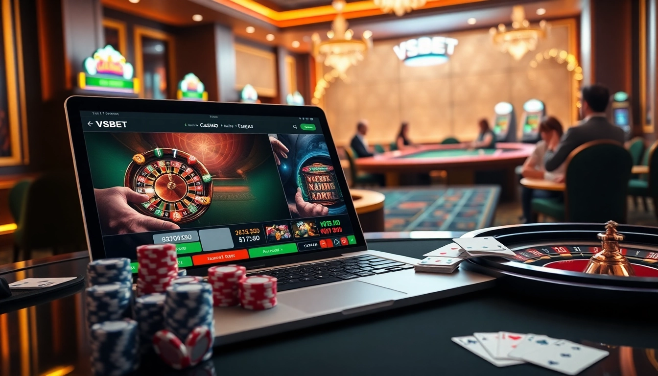 Experience the excitement of VSBET online gaming with casino tables and betting action.
