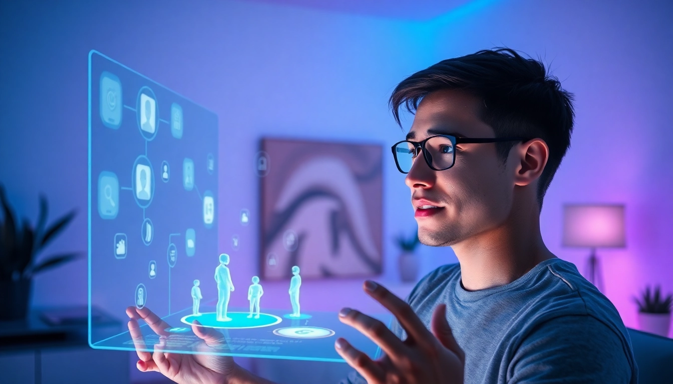 Engaging with a free NSFW AI chatbot in a modern setting, showcasing advanced technology.