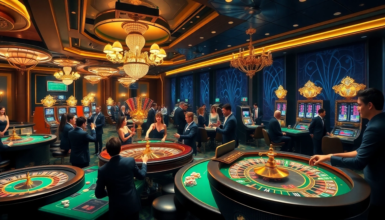 Experience the excitement of gambling at https://fly88.deal/ with players celebrating wins at casino tables.