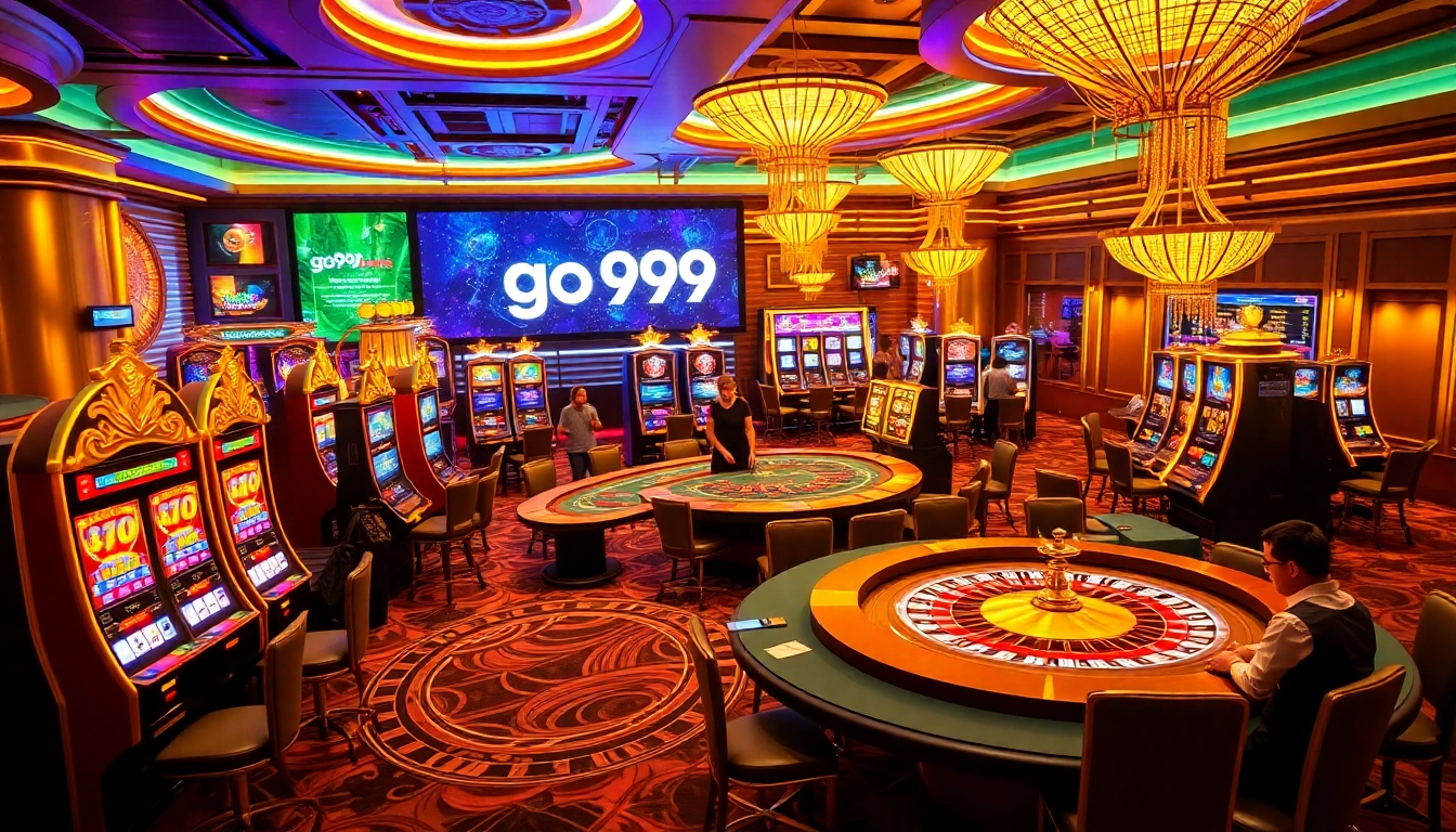 Experience the excitement of go99 with interactive slot machines and poker tables.