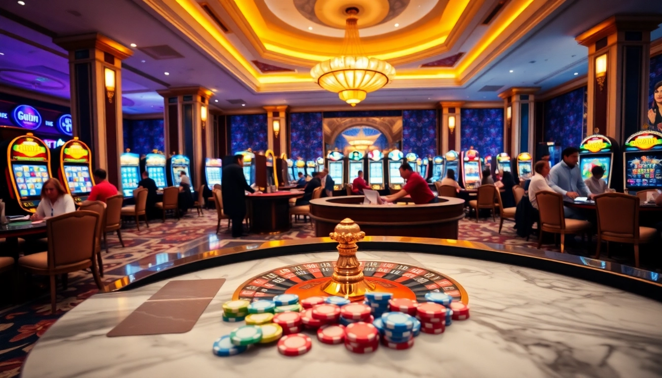 Welcoming gambling scene at https://go8s.bio/ showcasing poker chips and roulette table.