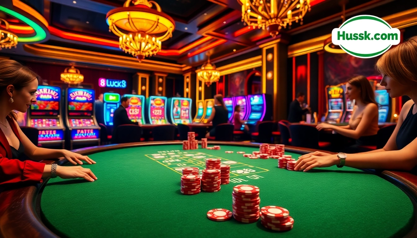 Trải nghiệm sự phấn khích và sang trọng tại https://luck8.com khi người chơi tham gia poker và các yếu tố casino sống động.