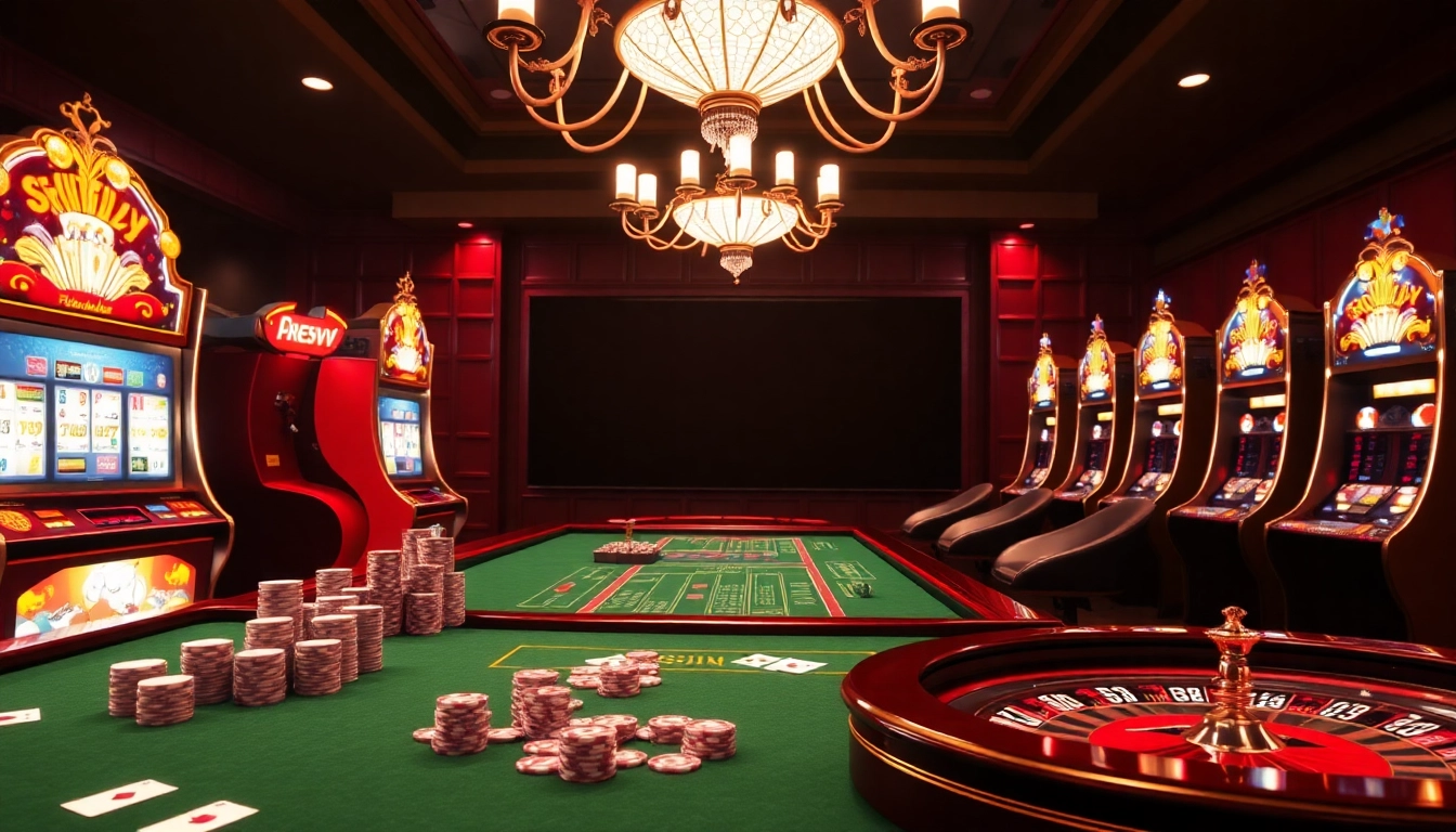 Experience the thrill of 88vv as players engage at a vibrant casino table filled with chips and cards.