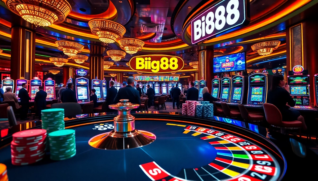 Experience the thrill of Big88 gambling with vibrant roulette and stunning slot machines.