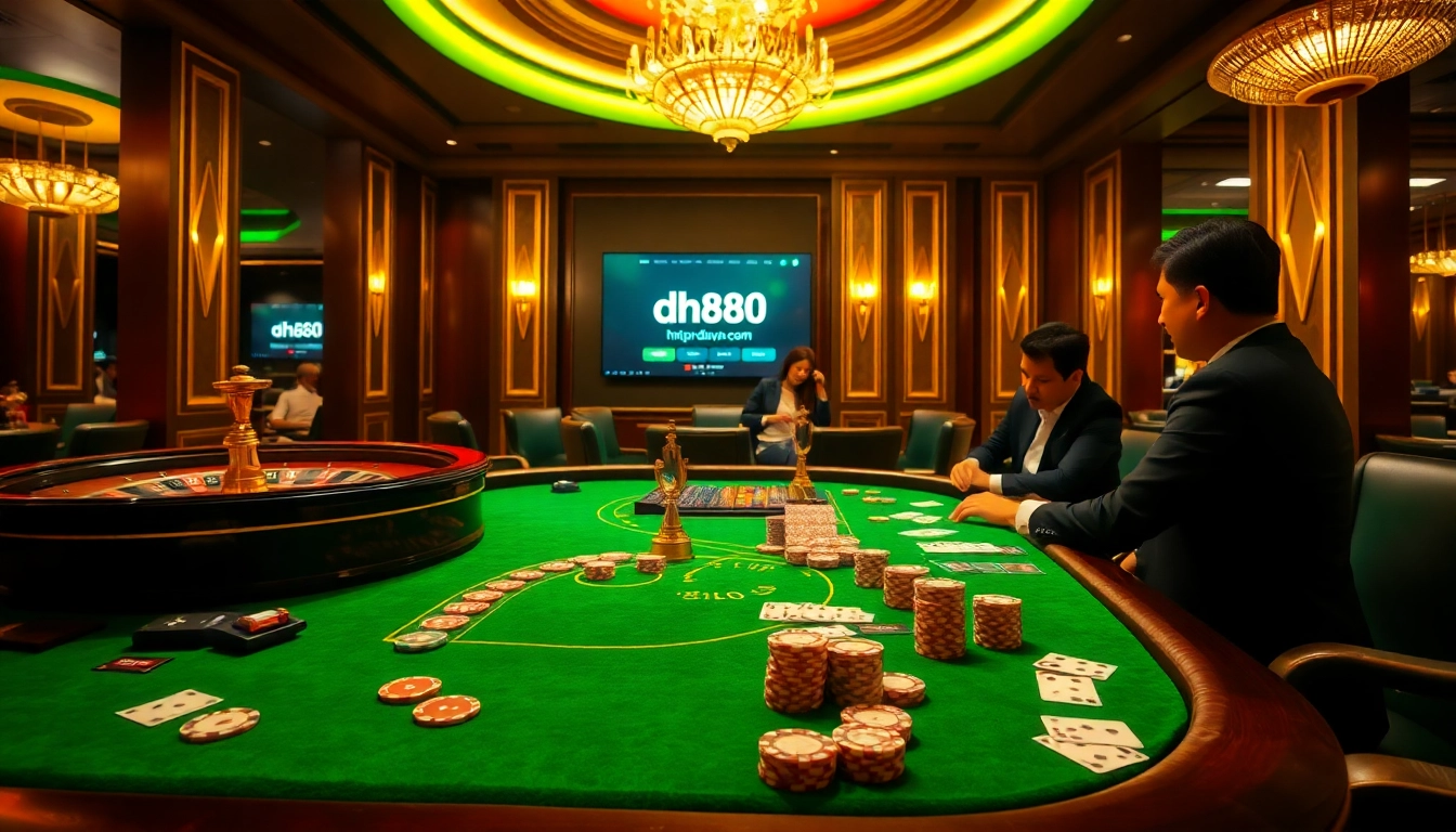 Experience the excitement of gambling at https://dh88vn.com/ with vibrant casino scenes and thrilling games.