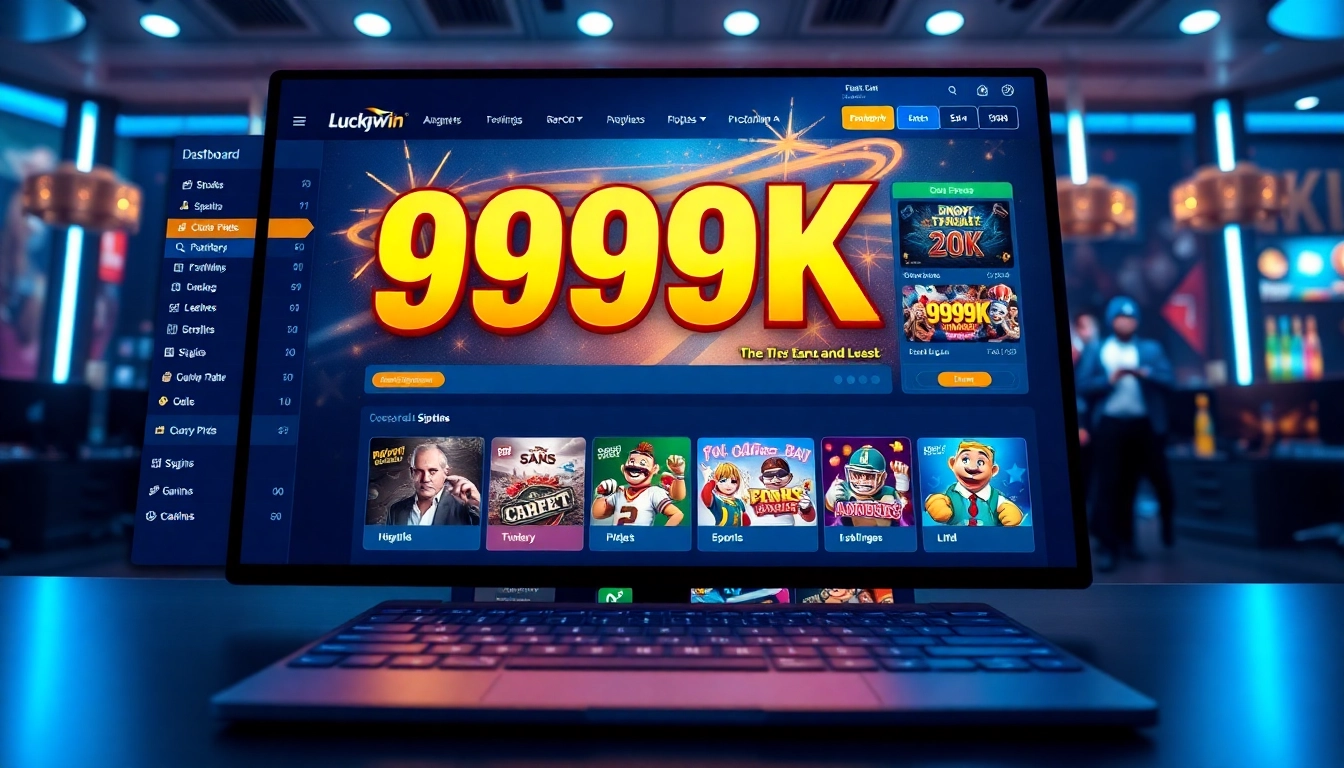 Luckywin online betting platform interface showcasing vibrant promotions and game options.