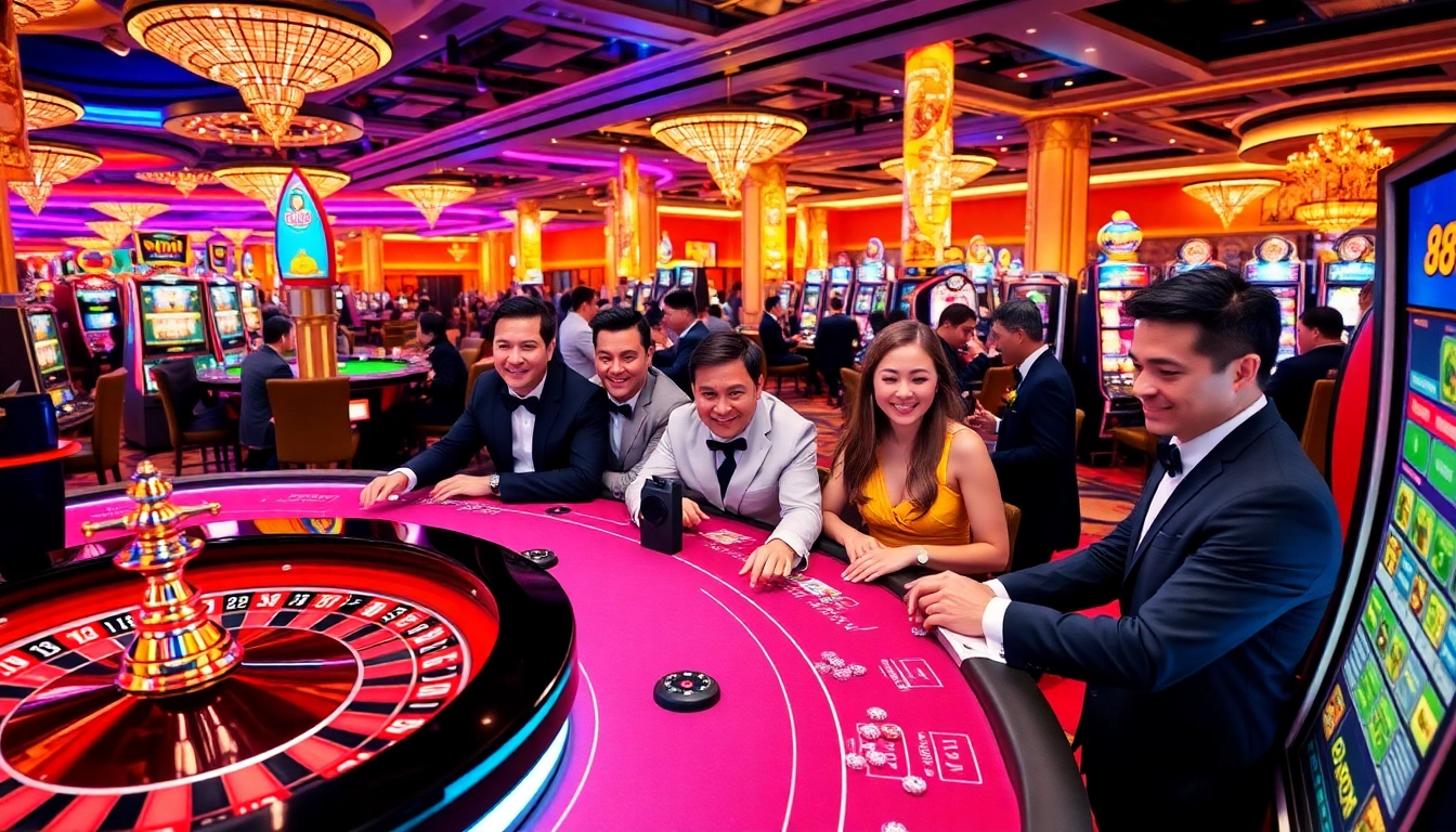 Experience the excitement of gambling at 98WIN with vibrant tables and thrilling players.