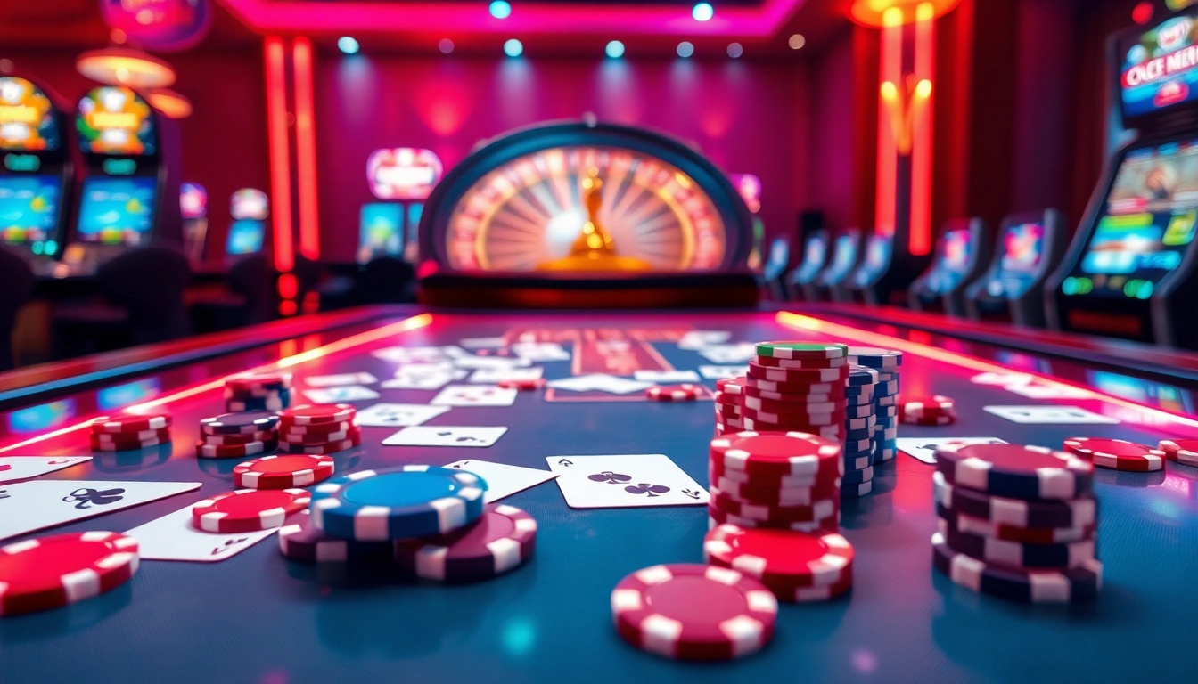 Experience thrilling gameplay in the 88i game with lively casino elements like cards and poker chips.