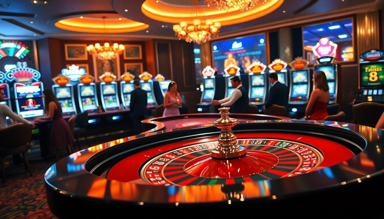 Experience the glamour of gaming at https://bl555.design/ featuring an exhilarating roulette table and vibrant casino atmosphere.