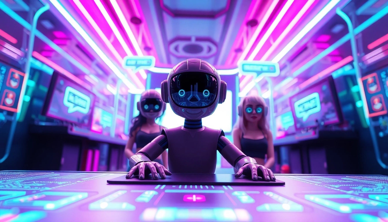 Engaging character AI NSFW chat interface showcasing vibrant interactions and digital elements.